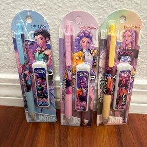 Kpop demon Hunter 3 mechanical pencils sets